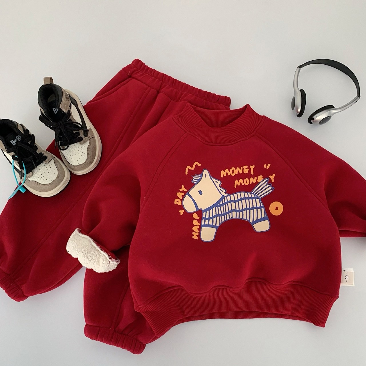 馬年造型加絨上衣+長褲套裝