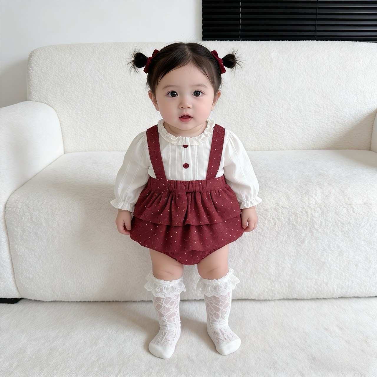 提花上衣+吊帶裙套裝